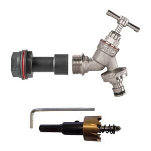 Water Butt Extension Kit 1/2″ with Nickel Plated Quick Home & Garden Free Shipping