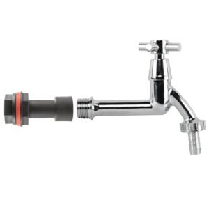 Water Butt Extension Kit 1/2″ with Extended Brass Chrome Tap Home & Garden Free Shipping