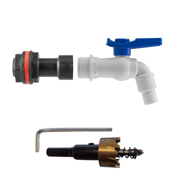 Water Butt Extension Kit 3/4″ with White PVC Tap and Drill Home & Garden Free Shipping 5