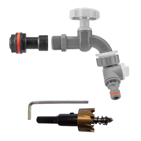 Water Butt Extension Kit 3/4″ with Grey Dial Tap + Two-Way Home & Garden Free Shipping 5