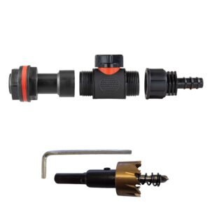 Water Butt Extension Kit 3/4″ with In-Line Valve + 16mm Barb Home & Garden Free Shipping