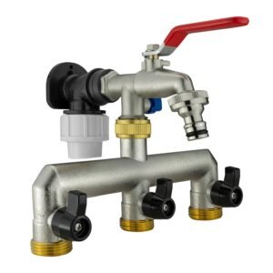 Wall Flange Kit 20mm MDPE + Triple Outlet Metal Splitter Tap Home & Garden Free Shipping