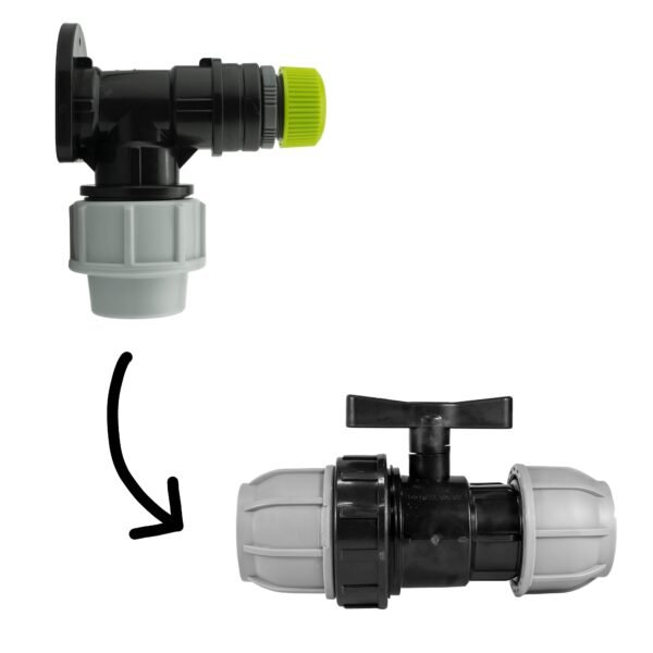Wall Flange Kit 25mm MDPE + 25mm MDPE Valve + Direct Hose Home & Garden Free Shipping 5
