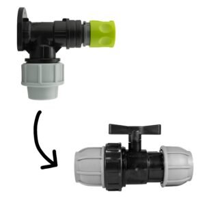 Wall Flange Kit 25mm MDPE + 25mm MDPE Valve + Female Quick Home & Garden Free Shipping 5