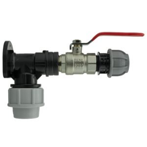 Wall Flange Kit 25mm MDPE + Lever Valve + 20mm MDPE Straight Home & Garden Free Shipping