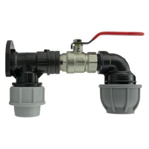 Wall Flange Kit 25mm MDPE + Lever Valve + 32mm MDPE Elbow Home & Garden Free Shipping