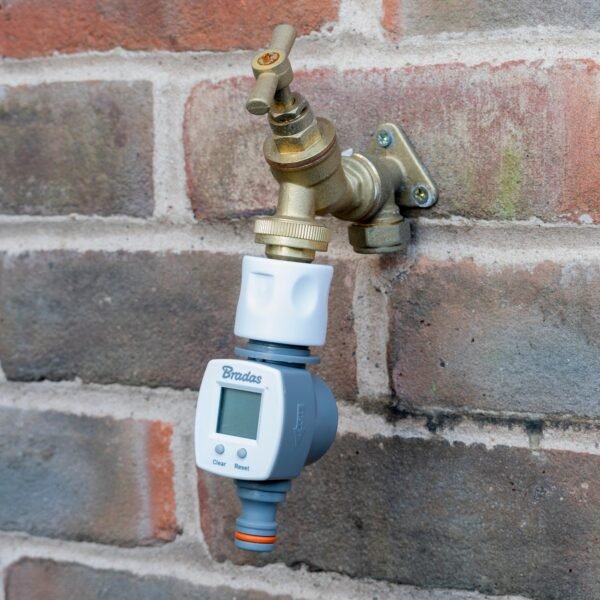 Water Flow Meter Snap on Connector Home & Garden Free Shipping 5