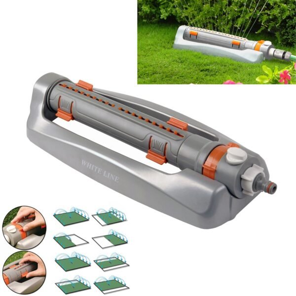 Metal Variable-Width Oscillating Sprinkler White Line Home & Garden Free Shipping 5
