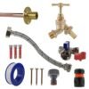 Brass Barbed Bib Tap STANDARD Connection Kit Home & Garden Free Shipping 9