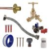 Brass Barbed Bib Tap STANDARD Connection Kit Home & Garden Free Shipping 9