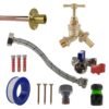 Brass Barbed Bib Tap STANDARD Connection Kit Home & Garden Free Shipping 11