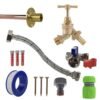 Brass Barbed Bib Tap STANDARD Connection Kit Home & Garden Free Shipping 11