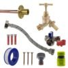 Brass Barbed Bib Tap STANDARD Connection Kit Home & Garden Free Shipping 9