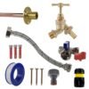 Brass Barbed Bib Tap STANDARD Connection Kit Home & Garden Free Shipping 9