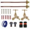 Brass Barbed Bib Tap BASIC Connection Kit x2 Home & Garden Free Shipping 9