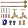 Brass Barbed Bib Tap BASIC Connection Kit x2 Home & Garden Free Shipping 9