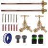 Brass Barbed Bib Tap BASIC Connection Kit x2 Home & Garden Free Shipping 9