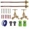 Brass Barbed Bib Tap BASIC Connection Kit x2 Home & Garden Free Shipping 9
