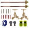 Brass Barbed Bib Tap BASIC Connection Kit x2 Home & Garden Free Shipping 11