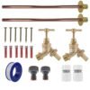 Brass Barbed Bib Tap BASIC Connection Kit x2 Home & Garden Free Shipping 9