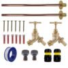 Brass Barbed Bib Tap BASIC Connection Kit x2 Home & Garden Free Shipping 9