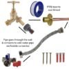 Brass Barbed Bib Tap STANDARD Connection Kit Home & Garden Free Shipping 11
