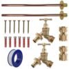 Brass Quick Connect Bib Tap BASIC Connection Kit x2 Home & Garden Free Shipping 9