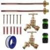 Brass Quick Connect Bib Tap BASIC Connection Kit x2 Home & Garden Free Shipping 9