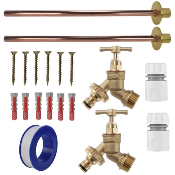 Brass Quick Connect Bib Tap BASIC Connection Kit x2 Home & Garden Free Shipping 7