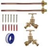 Brass Quick Connect Bib Tap BASIC Connection Kit x2 Home & Garden Free Shipping 11