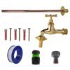 Polished Brass 13mm Barb Tap BASIC Connection Kit Home & Garden Free Shipping 9