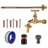 Polished Brass 13mm Barb Tap BASIC Connection Kit Home & Garden Free Shipping 9