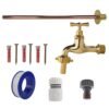 Polished Brass 13mm Barb Tap BASIC Connection Kit Home & Garden Free Shipping 9