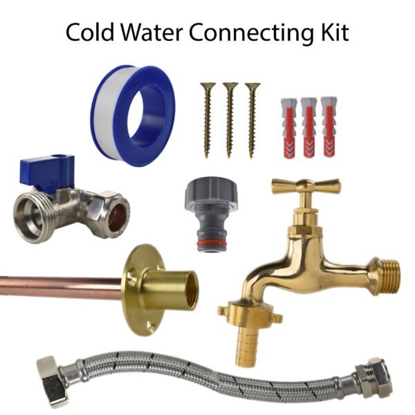 Polished Brass 13mm Barb Tap STANDARD Connection Kit Brass Connectors Free Shipping 7