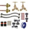 Brass Barbed Bib Tap FULL Connection Kit x2 Home & Garden Free Shipping 9