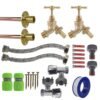 Brass Barbed Bib Tap FULL Connection Kit x2 Home & Garden Free Shipping 9