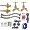 Brass Barbed Bib Tap FULL Connection Kit x2 Home & Garden Free Shipping 9