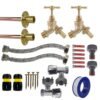 Brass Barbed Bib Tap FULL Connection Kit x2 Home & Garden Free Shipping 9