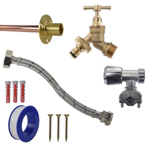Brass Quick Connect Bib Tap FULL Connection Kit Garden Taps Free Shipping 7