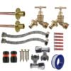 Brass Quick Connect Bib Tap FULL Connection Kit x2 Home & Garden Free Shipping 9