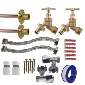 Brass Quick Connect Bib Tap FULL Connection Kit x2 Home & Garden Free Shipping