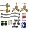 Brass Quick Connect Bib Tap FULL Connection Kit x2 Home & Garden Free Shipping 9