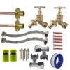 Brass Quick Connect Bib Tap FULL Connection Kit x2 Home & Garden Free Shipping 9