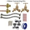 Brass quick connect bib tap full connection kit x2 with white hose connector – heavy duty outdoor garden tap uk garden hose connection set free shipping 2