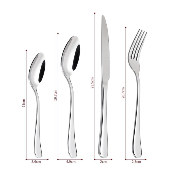 Stainless steel cutlery set 24pcs for family dining at home – home diy accessory uk home accessories free shipping 17