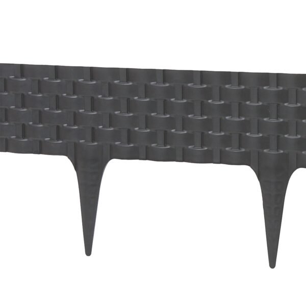 Lawn Edging, Plastic Palisade Rattan Effect, 2.4m, Deep Grey Home & Garden Free Shipping 5