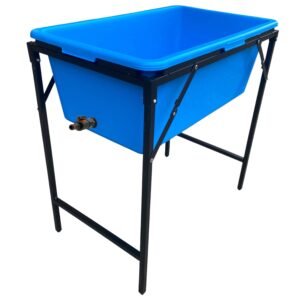 Blue Dog Bath with Drain Valve (Black) and Stand Home & Garden Free Shipping