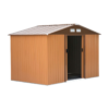 Metal Shed 9x6ft Khaki Garden Storage with Double Sliding Doors Garden Free Shipping 21