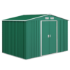 Metal Garden Shed 9×6 ft with Sliding Doors, Green Outdoor Use Garden Free Shipping 21