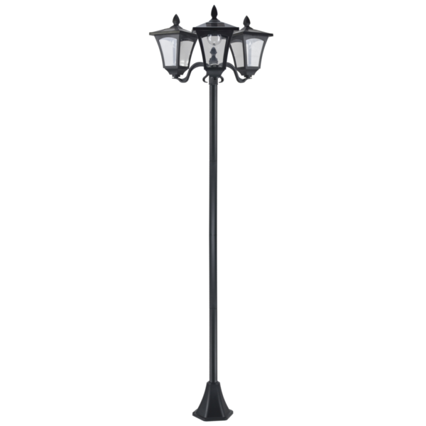 Outdoor Solar-Powered Garden Lamp Post IP44 Black 182.5 cm Garden Free Shipping 5